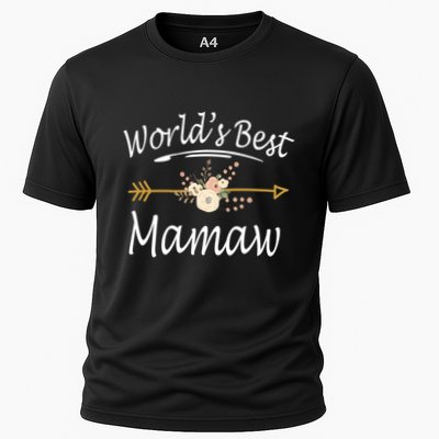 WorldS Best Mamaw Gift Mothers Day Cute Funny Gift Performance Shirt