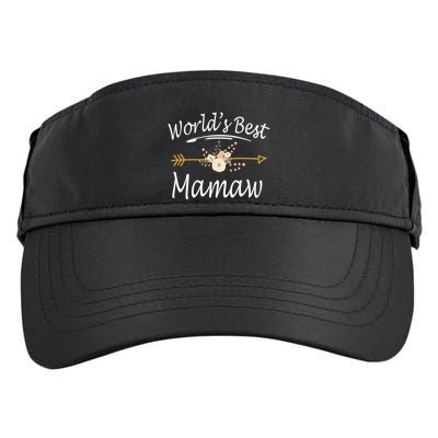 WorldS Best Mamaw Gift Mothers Day Cute Funny Gift Adult Drive Performance Visor