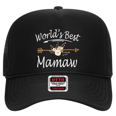 WorldS Best Mamaw Gift Mothers Day Cute Funny Gift Trucker Hat