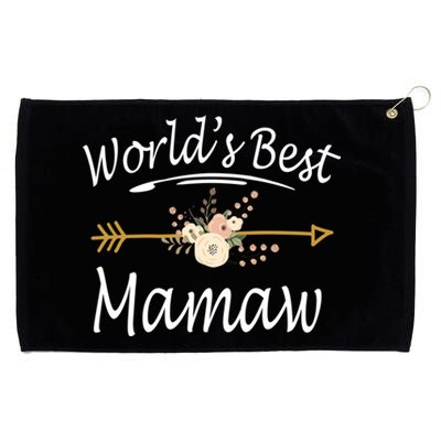 WorldS Best Mamaw Gift Mothers Day Cute Funny Gift Grommeted Golf Towel