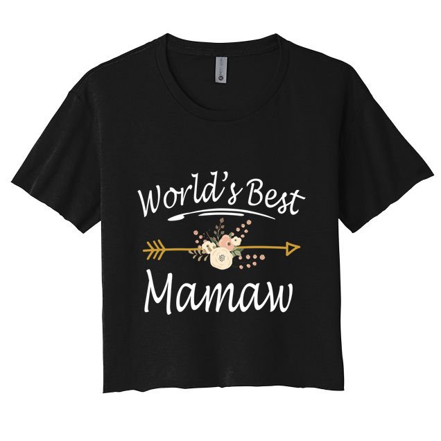 WorldS Best Mamaw Gift Mothers Day Cute Funny Gift Crop Top