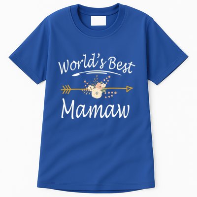 WorldS Best Mamaw Gift Mothers Day Cute Funny Gift Tall T-Shirt
