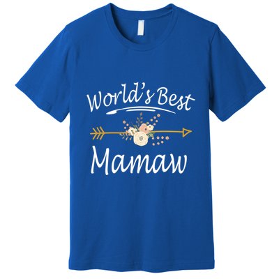 WorldS Best Mamaw Gift Mothers Day Cute Funny Gift Premium T-Shirt