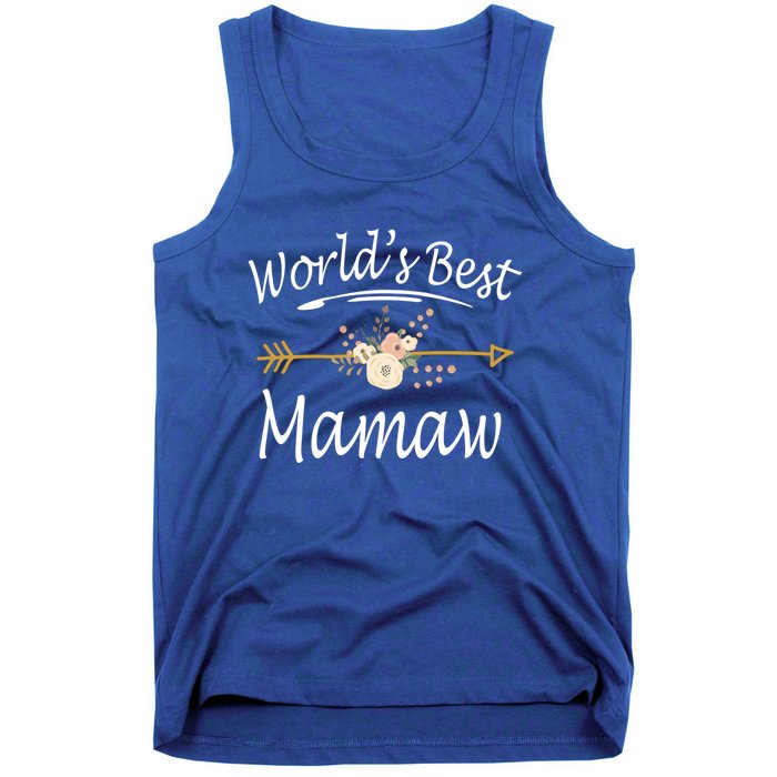 WorldS Best Mamaw Gift Mothers Day Cute Funny Gift Tank Top