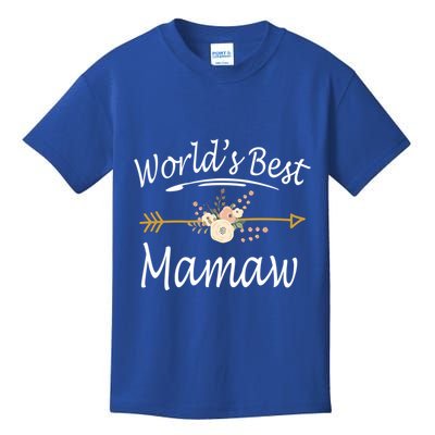 WorldS Best Mamaw Gift Mothers Day Cute Funny Gift Kids T-Shirt