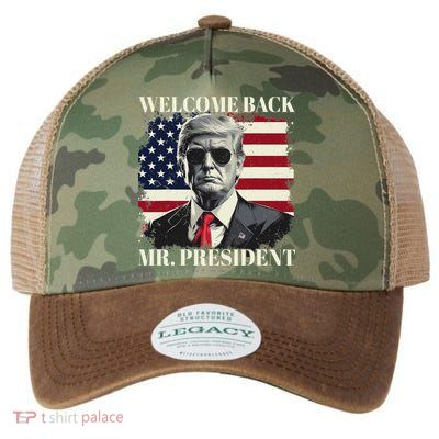 Welcome Back Mr President Trump Power Patriotic Usa Flag Legacy Tie Dye Trucker Hat