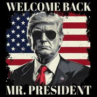 Welcome Back Mr President Trump Power Patriotic Usa Flag Poster