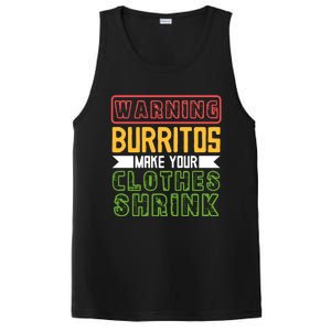 Warning Burritos Make Your Clothes Shrink Mexican Burrito Gift PosiCharge Competitor Tank