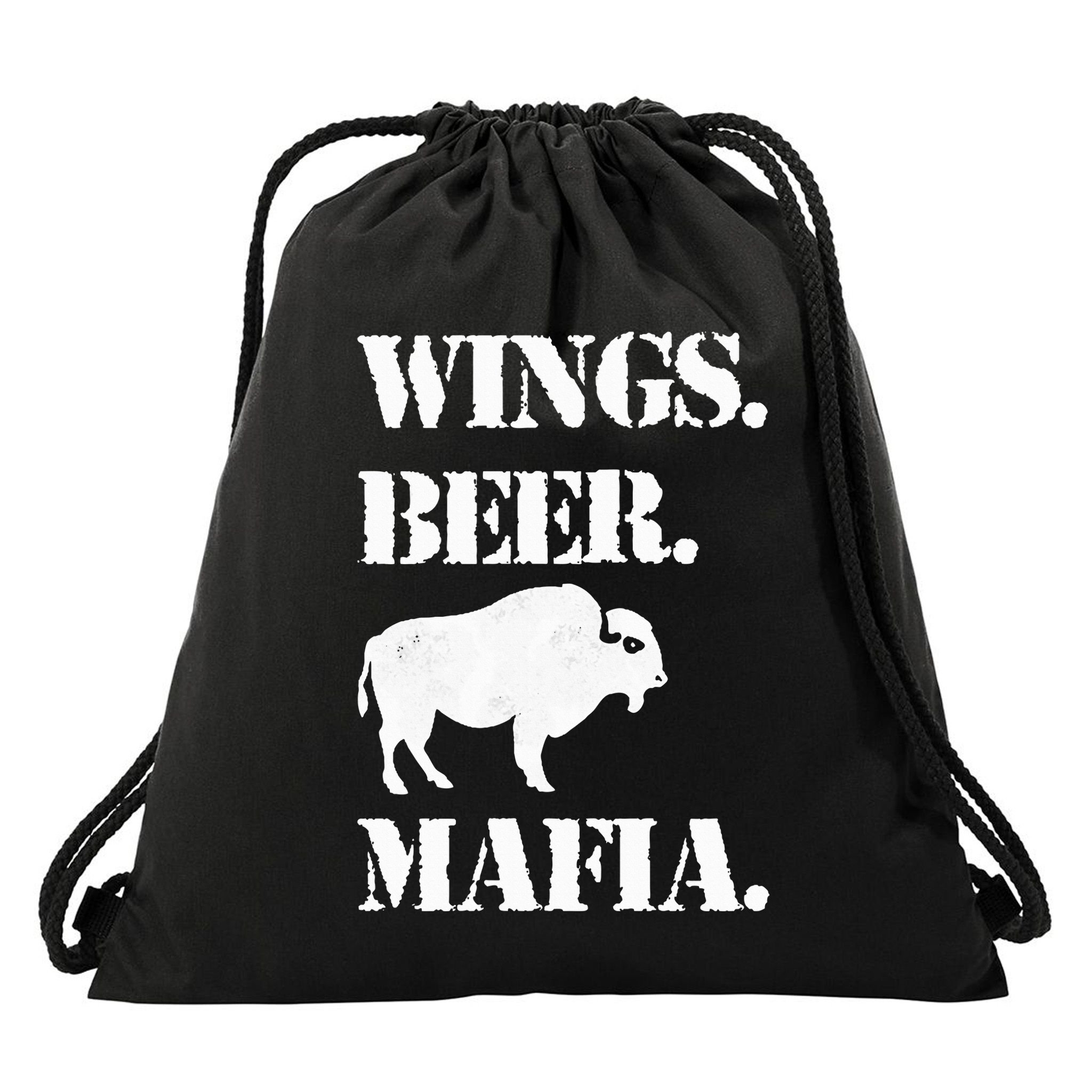 Wings Beer Mafia Buffalo Ny Buffalo Football Drawstring Bag