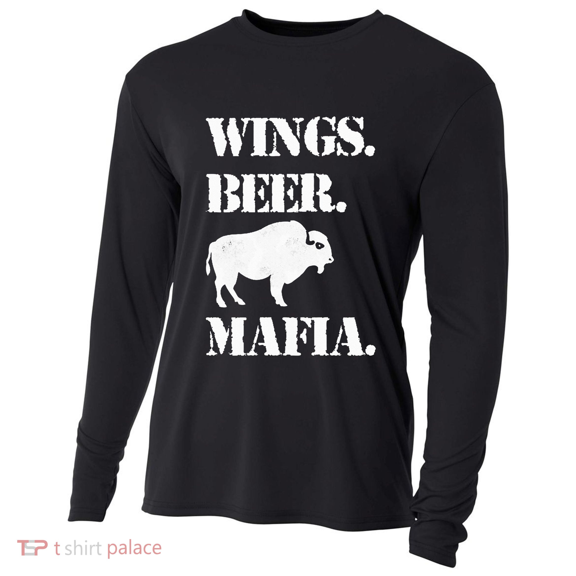 Wings Beer Mafia Buffalo Ny Buffalo Football Cooling Performance Long Sleeve Crew