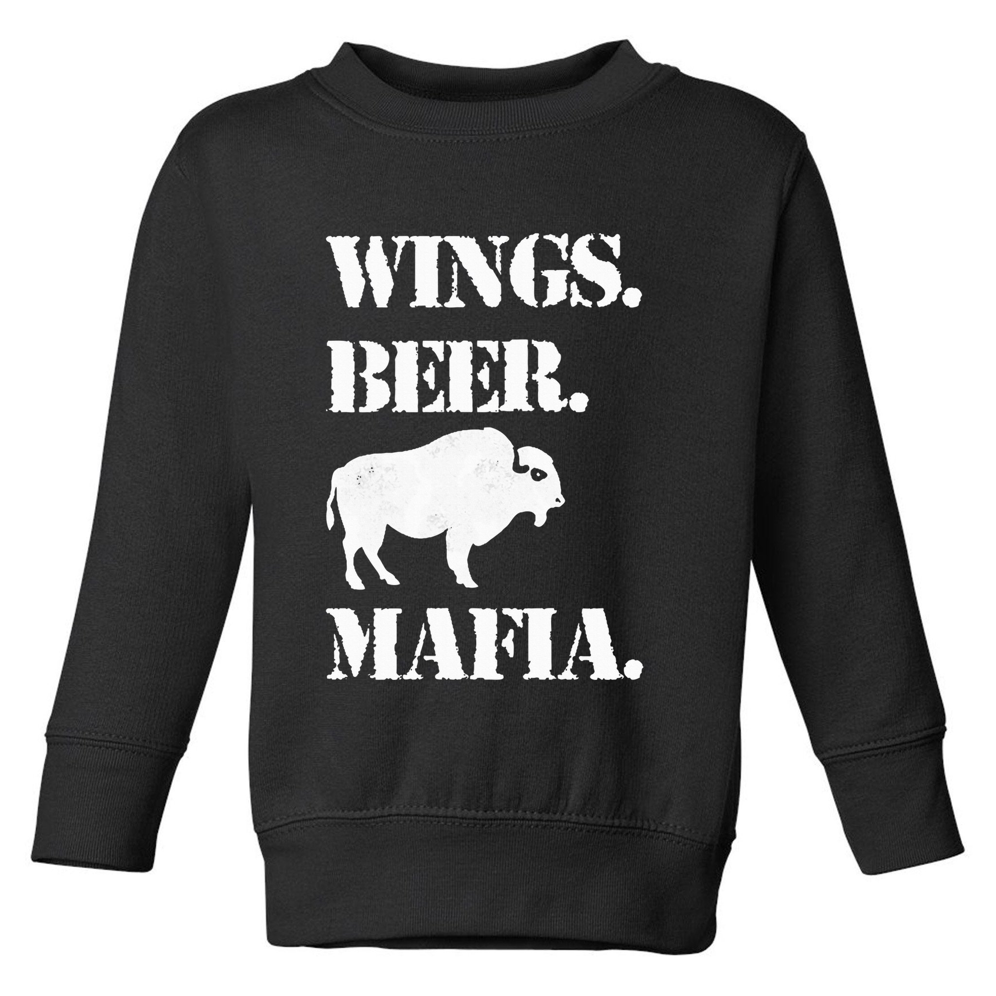 Wings Beer Mafia Buffalo Ny Buffalo Football Toddler Sweatshirt