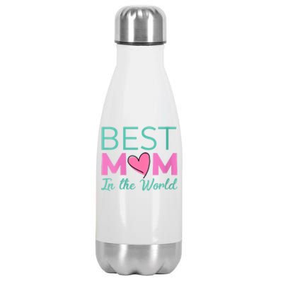 Wo Best Mom In The World Cute Gift For Mom Gift Stainless Steel Insulated Water Bottle