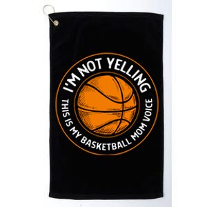 Wo's Basketball Mom Voice Gift Funny Basketball Mama Gift Platinum Collection Golf Towel