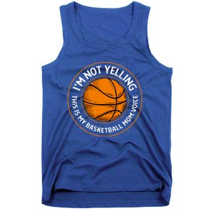 Wo's Basketball Mom Voice Gift Funny Basketball Mama Gift Tank Top