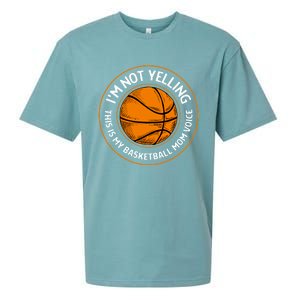 Wo's Basketball Mom Voice Gift Funny Basketball Mama Gift Sueded Cloud Jersey T-Shirt