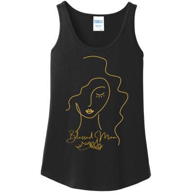 Wo Blessed Mom Mama mom for Mother's Day Ladies Essential Tank