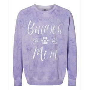 Womens Bulldog Mom French Bulldog Mom Funny Dog Mom Colorblast Crewneck Sweatshirt