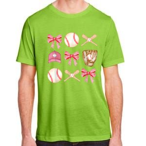 Women Baseball Mom Coquette Mothers Day Baseball Mama Gift Adult ChromaSoft Performance T-Shirt