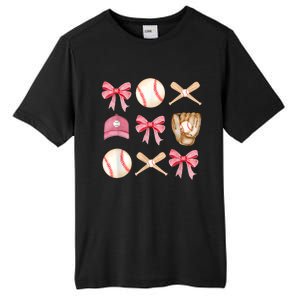 Women Baseball Mom Coquette Mothers Day Baseball Mama Gift Tall Fusion ChromaSoft Performance T-Shirt