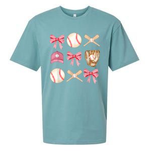 Women Baseball Mom Coquette Mothers Day Baseball Mama Gift Sueded Cloud Jersey T-Shirt