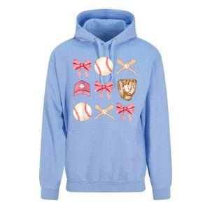 Women Baseball Mom Coquette Mothers Day Baseball Mama Gift Unisex Surf Hoodie