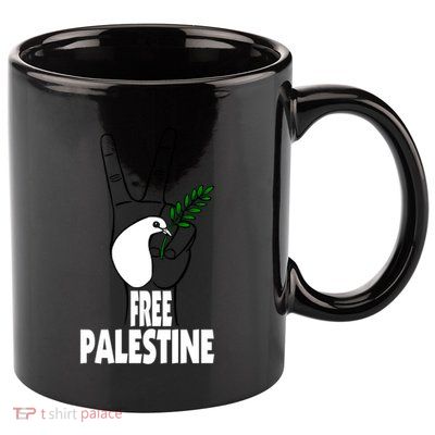 West Bank Middle East Peace Dove Olive Branch Free Palestine Gift 11oz C Handle Ceramic Mug