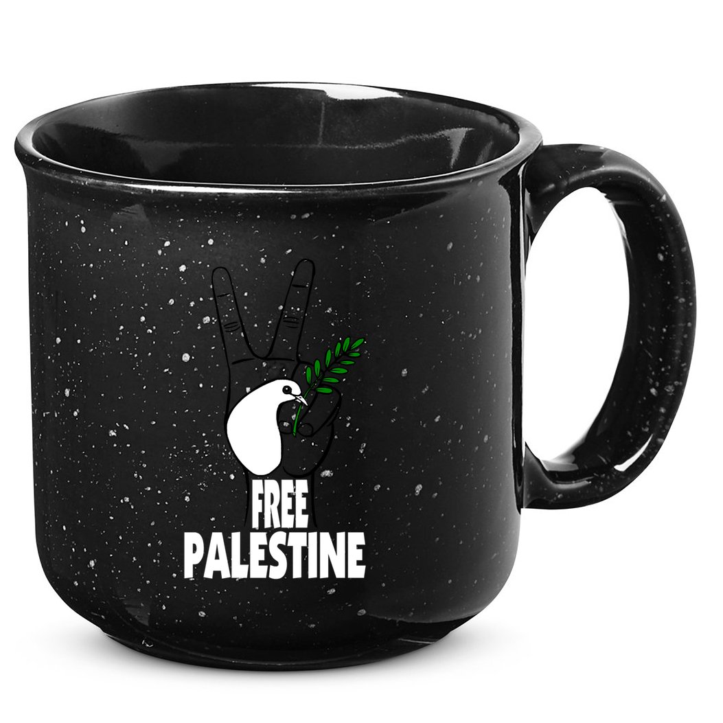 West Bank Middle East Peace Dove Olive Branch Free Palestine Gift 15oz Campfire Ceramic Mug