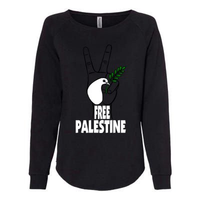 West Bank Middle East Peace Dove Olive Branch Free Palestine Gift Womens California Wash Sweatshirt