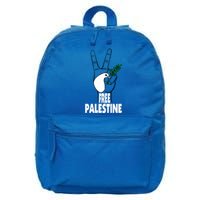 West Bank Middle East Peace Dove Olive Branch Free Palestine Gift 16 in Basic Backpack