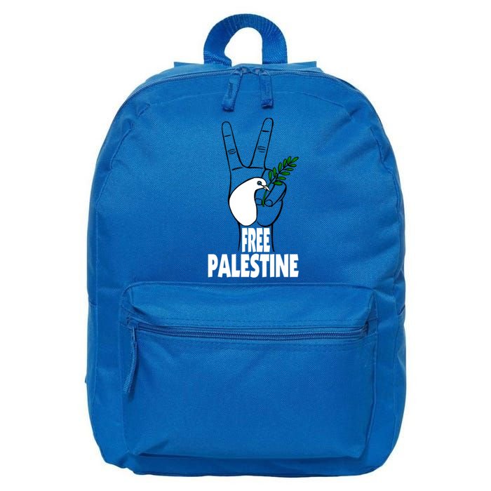 West Bank Middle East Peace Dove Olive Branch Free Palestine Gift 16 in Basic Backpack