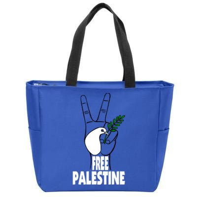 West Bank Middle East Peace Dove Olive Branch Free Palestine Gift Zip Tote Bag