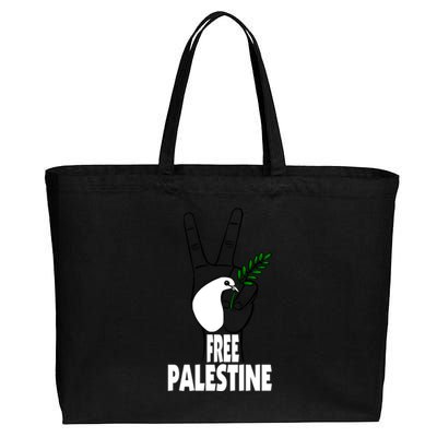 West Bank Middle East Peace Dove Olive Branch Free Palestine Gift Cotton Canvas Jumbo Tote