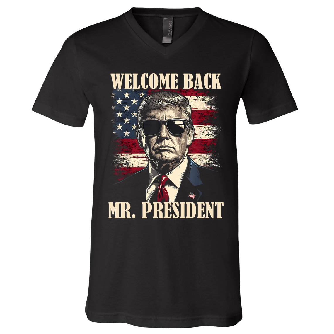 Welcome Back Mr President Donald Trump Victory V-Neck T-Shirt