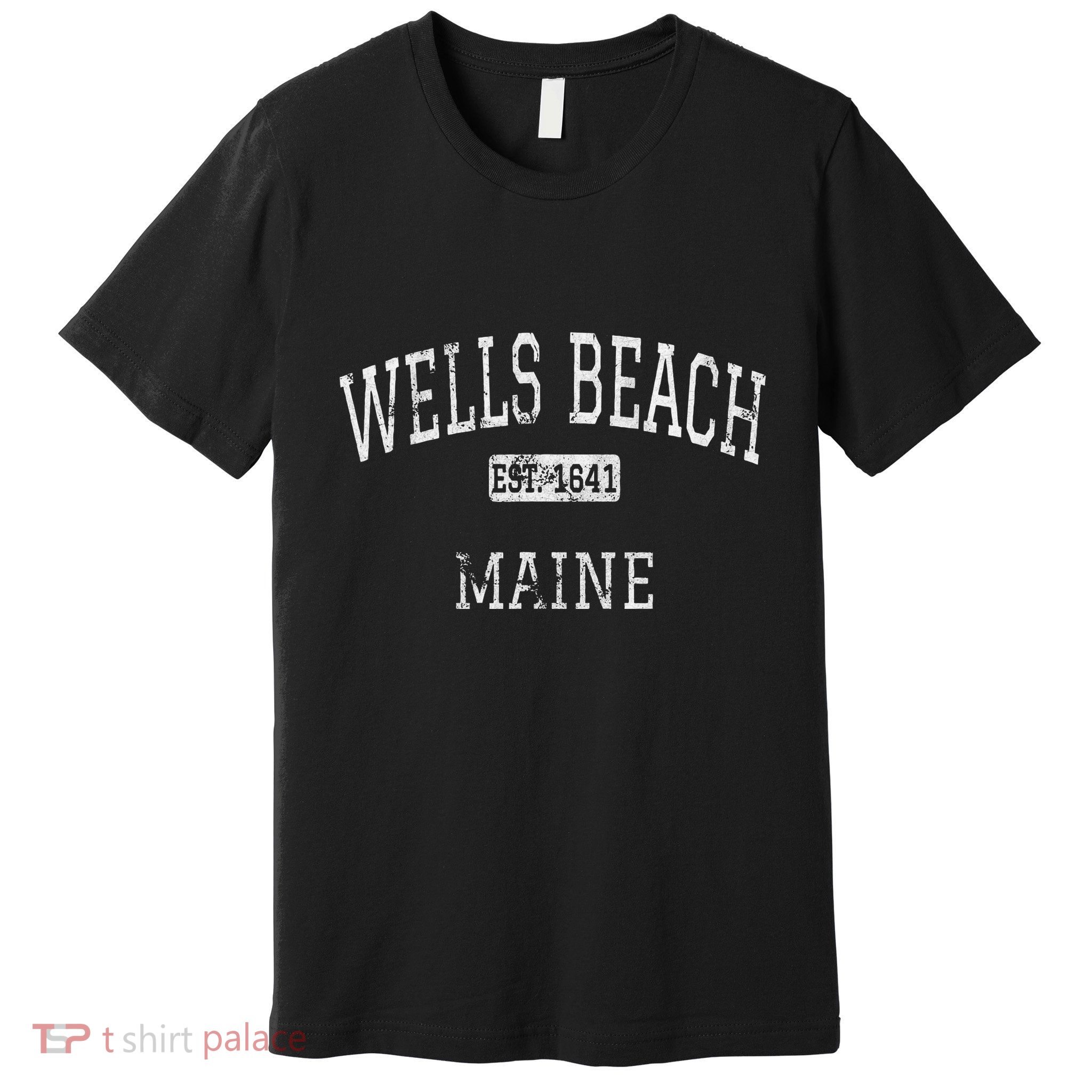 Wells Beach Maine Me Vintage Premium T-Shirt