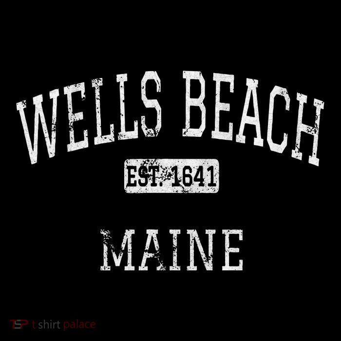 Wells Beach Maine Me Vintage Kids T-Shirt