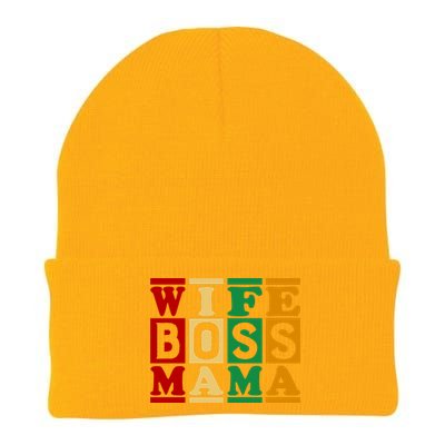 Wife Boss Mama Knit Cap Winter Beanie