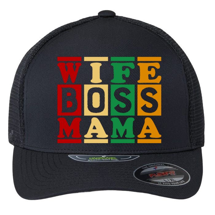 Wife Boss Mama Flexfit Unipanel Trucker Cap