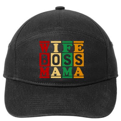 Wife Boss Mama 7-Panel Snapback Hat