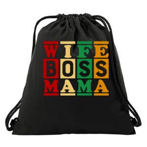 Wife Boss Mama Drawstring Bag