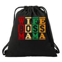 Wife Boss Mama Drawstring Bag