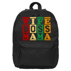 Wife Boss Mama 16 in Basic Backpack