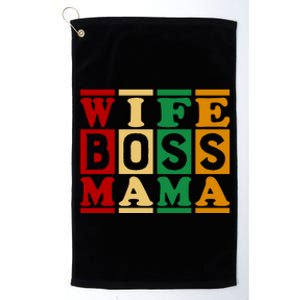 Wife Boss Mama Platinum Collection Golf Towel