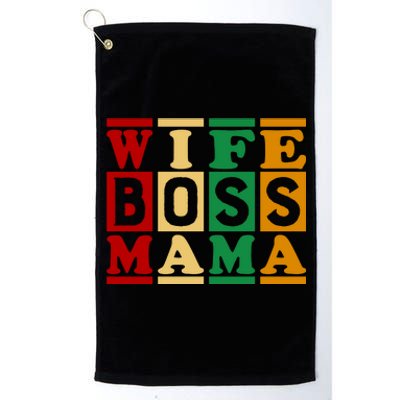 Wife Boss Mama Platinum Collection Golf Towel