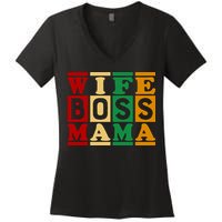 Wife Boss Mama Women's V-Neck T-Shirt