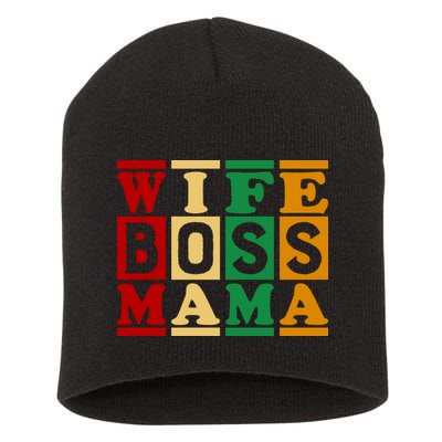 Wife Boss Mama Short Acrylic Beanie