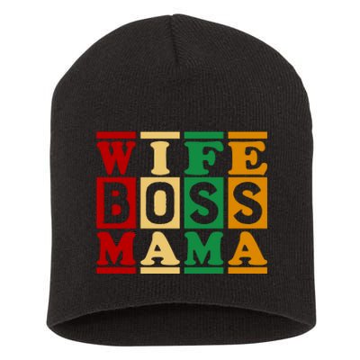 Wife Boss Mama Short Acrylic Beanie