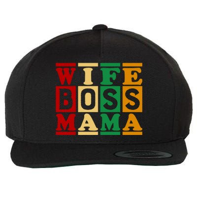 Wife Boss Mama Wool Snapback Cap