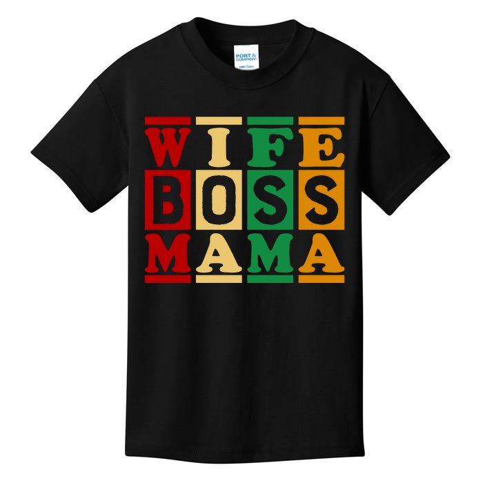 Wife Boss Mama Kids T-Shirt