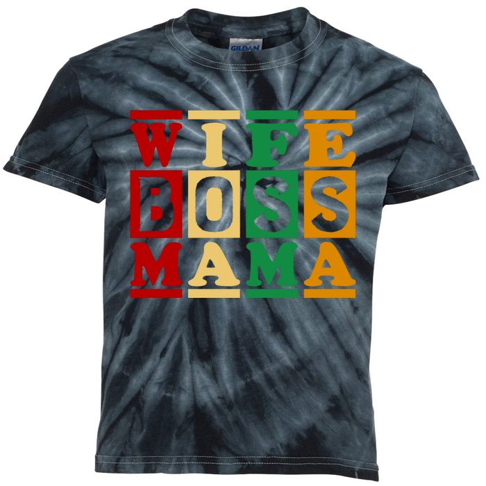 Wife Boss Mama Kids Tie-Dye T-Shirt