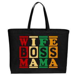 Wife Boss Mama Cotton Canvas Jumbo Tote